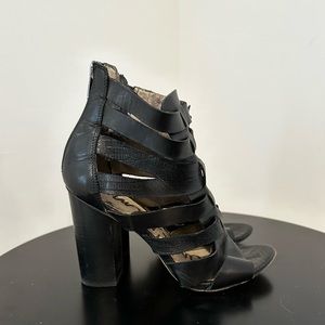 Sam Edelman Black Cutout Leather Heels